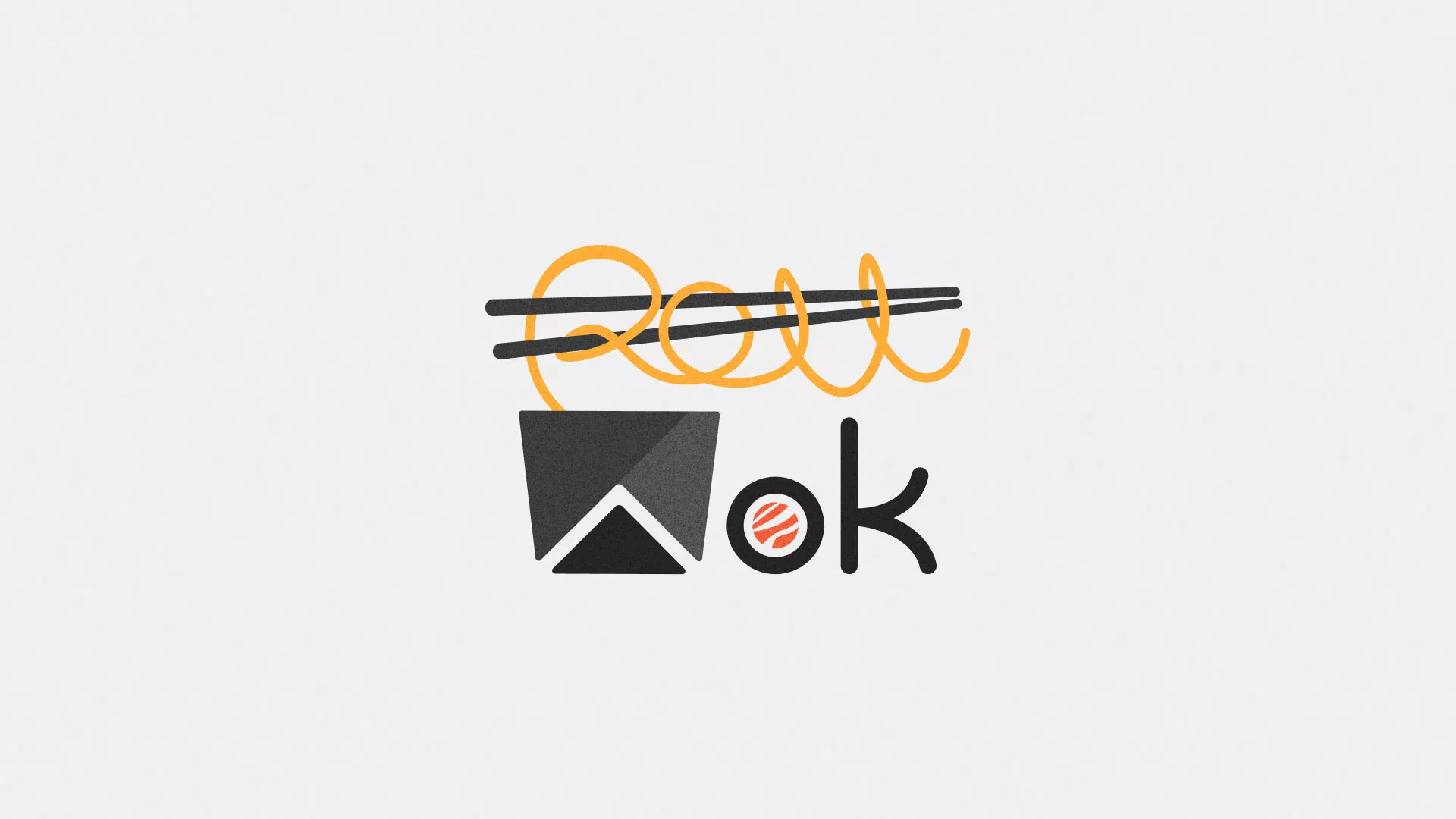 Разработка логотипа суши-бара «Roll Wok Club» в Туране